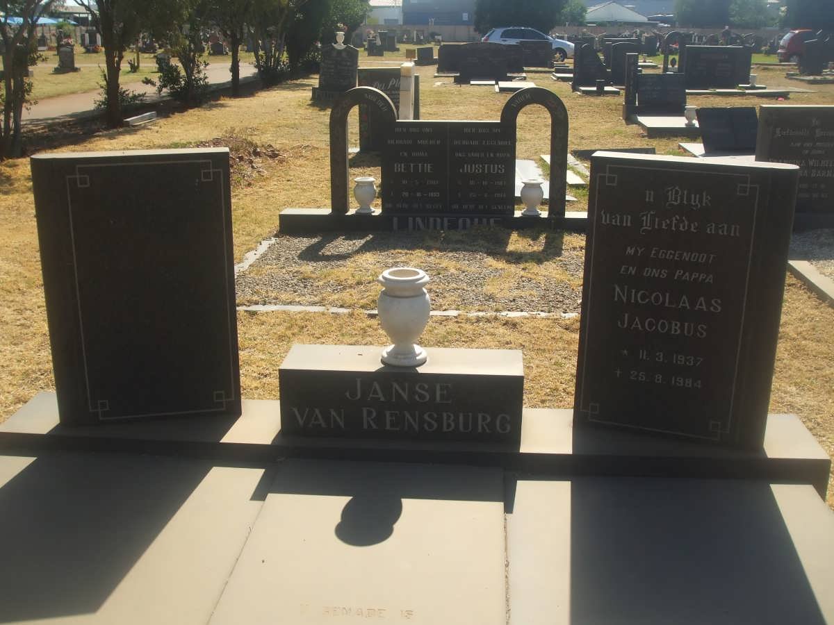 RENSBURG Nicolaas Jacobus, Janse van 1937-1984