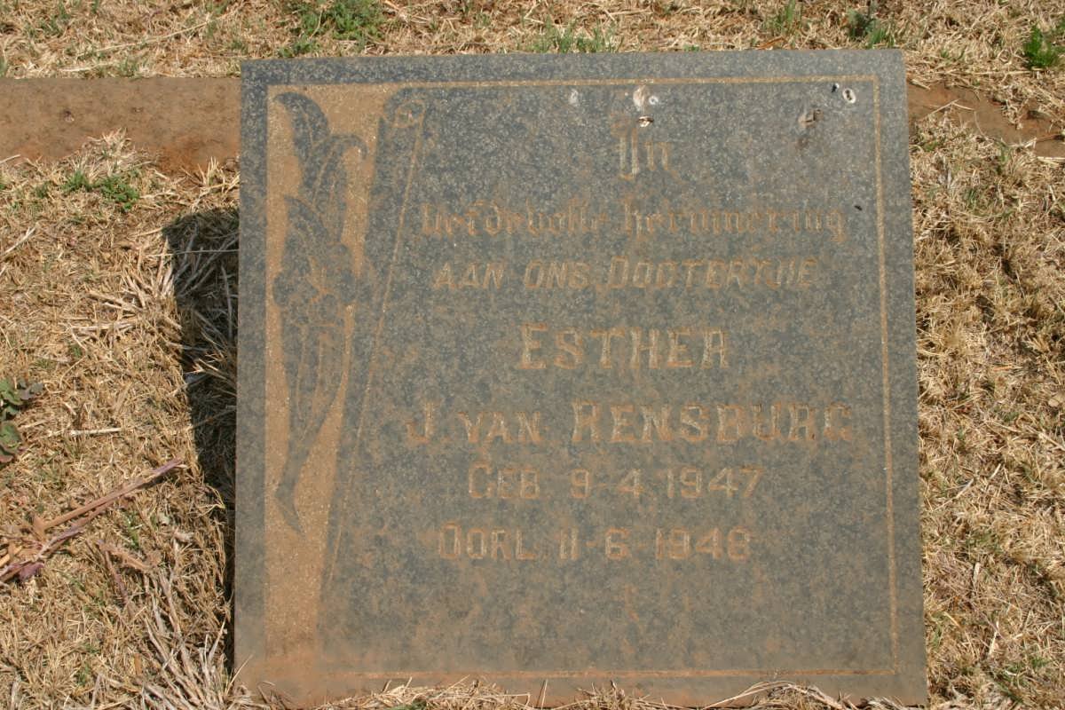 RENSBURG Esthea, J. van 1947-1948