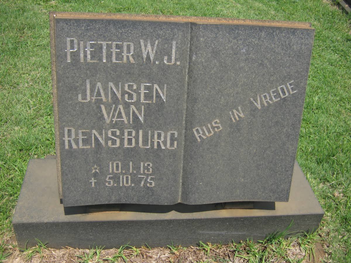 RENSBURG Pieter W.J., Jansen van 1913-1975