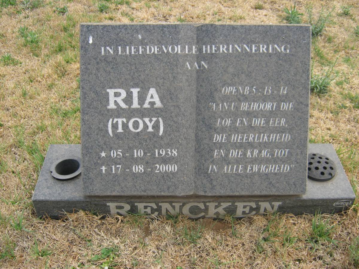 RENCKEN Ria 1938-2000