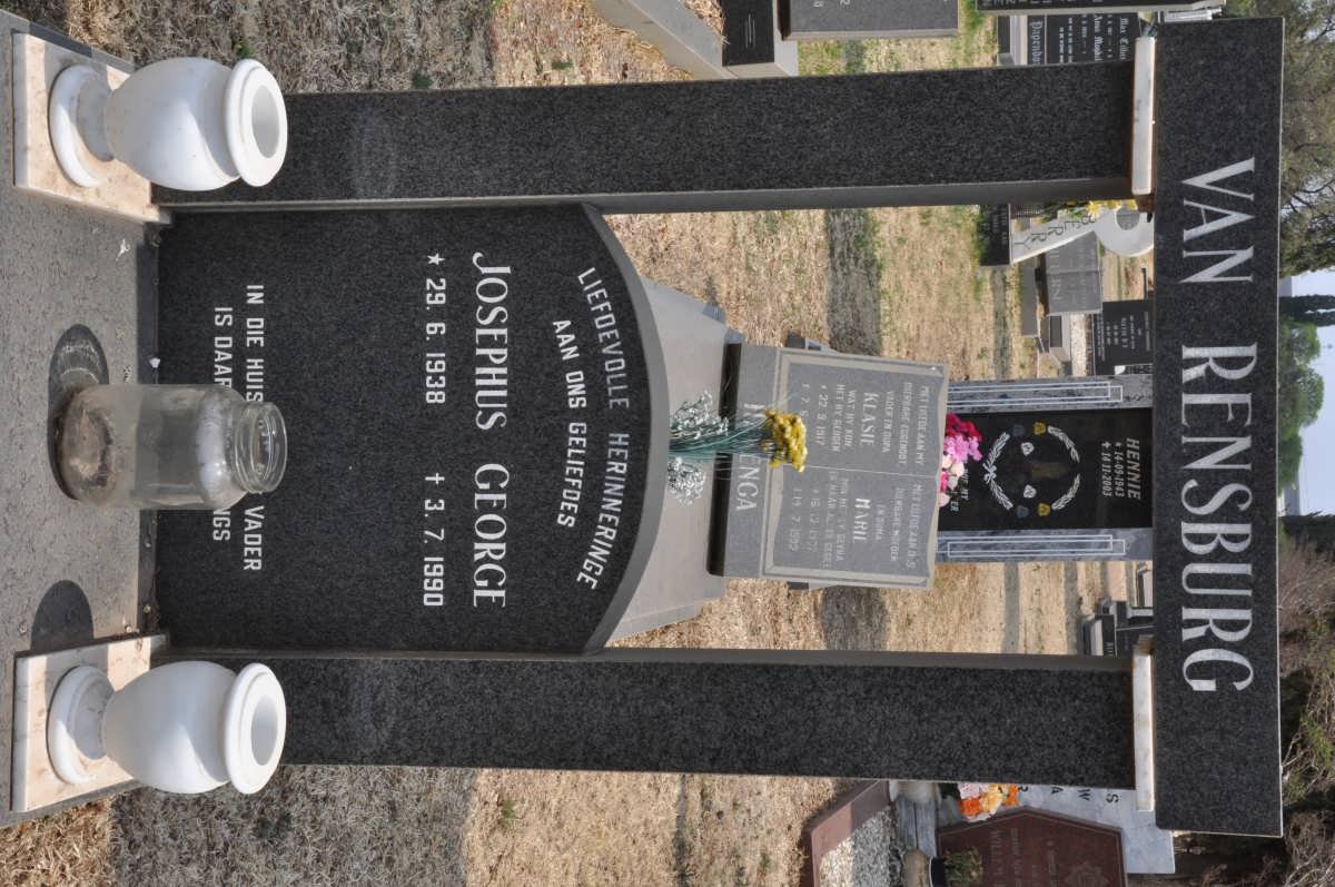 RENSBURG Josephus George, van 1938-1990