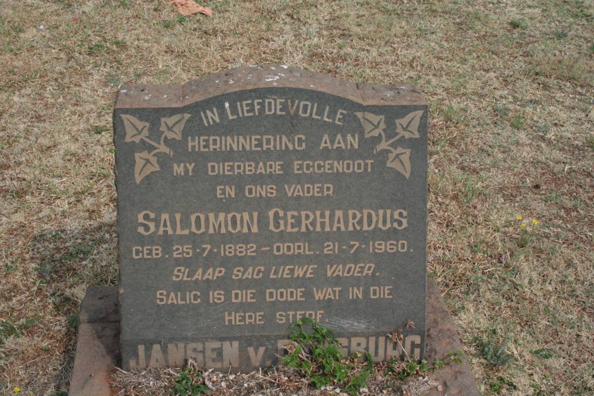 RENSBURG Salomon Gerhardus, Jansen v. 1882-1960