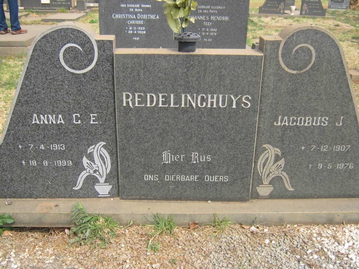 REDELINGHUYS Jacobus J. 1907-1976 &amp; Anna C.E. 1913-1999