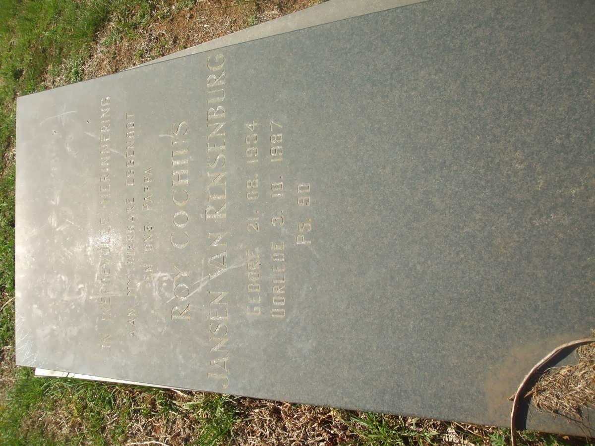 RENSBURG Roy Cochius, Jansen van 1934-1987