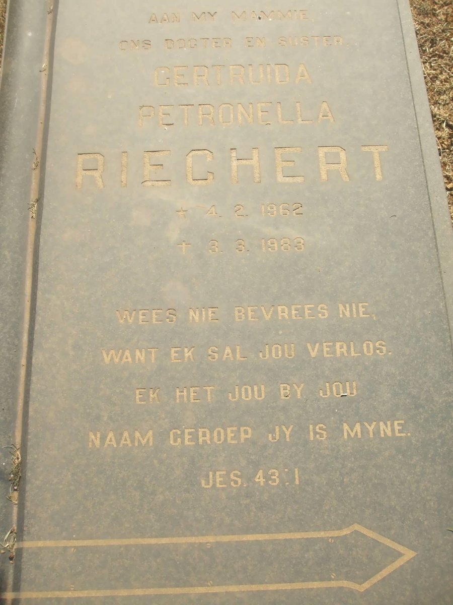 RIECHERT Gertruida Petronella 1962-1983