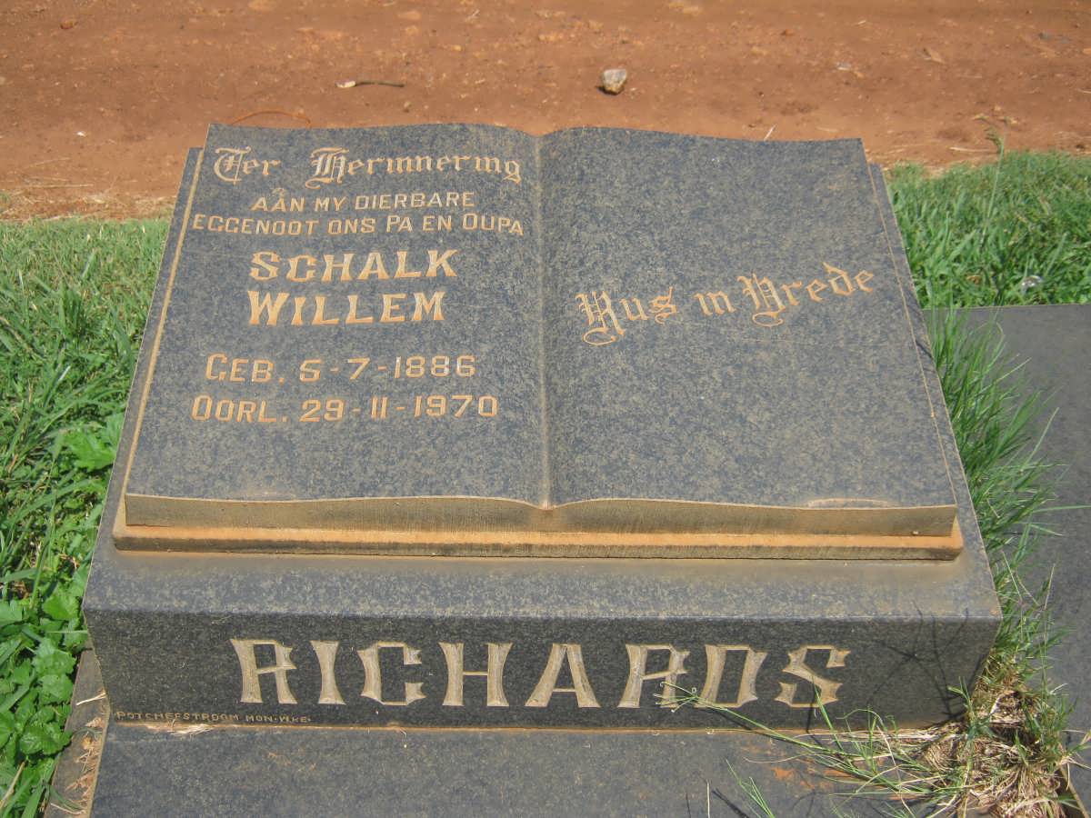 RICHARDS Schalk Willem 1886-1970