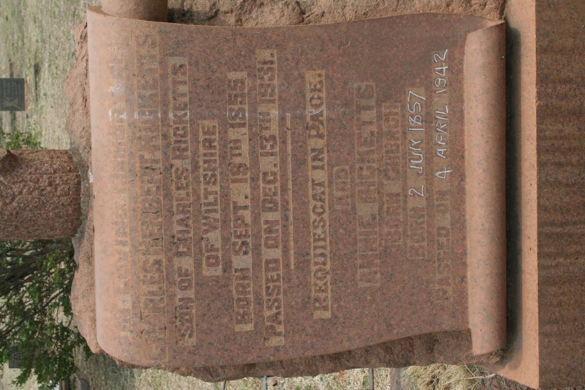 RICKETTS Charles Herbert 1855-1931 &amp; Annie CHURCH 1857-1942