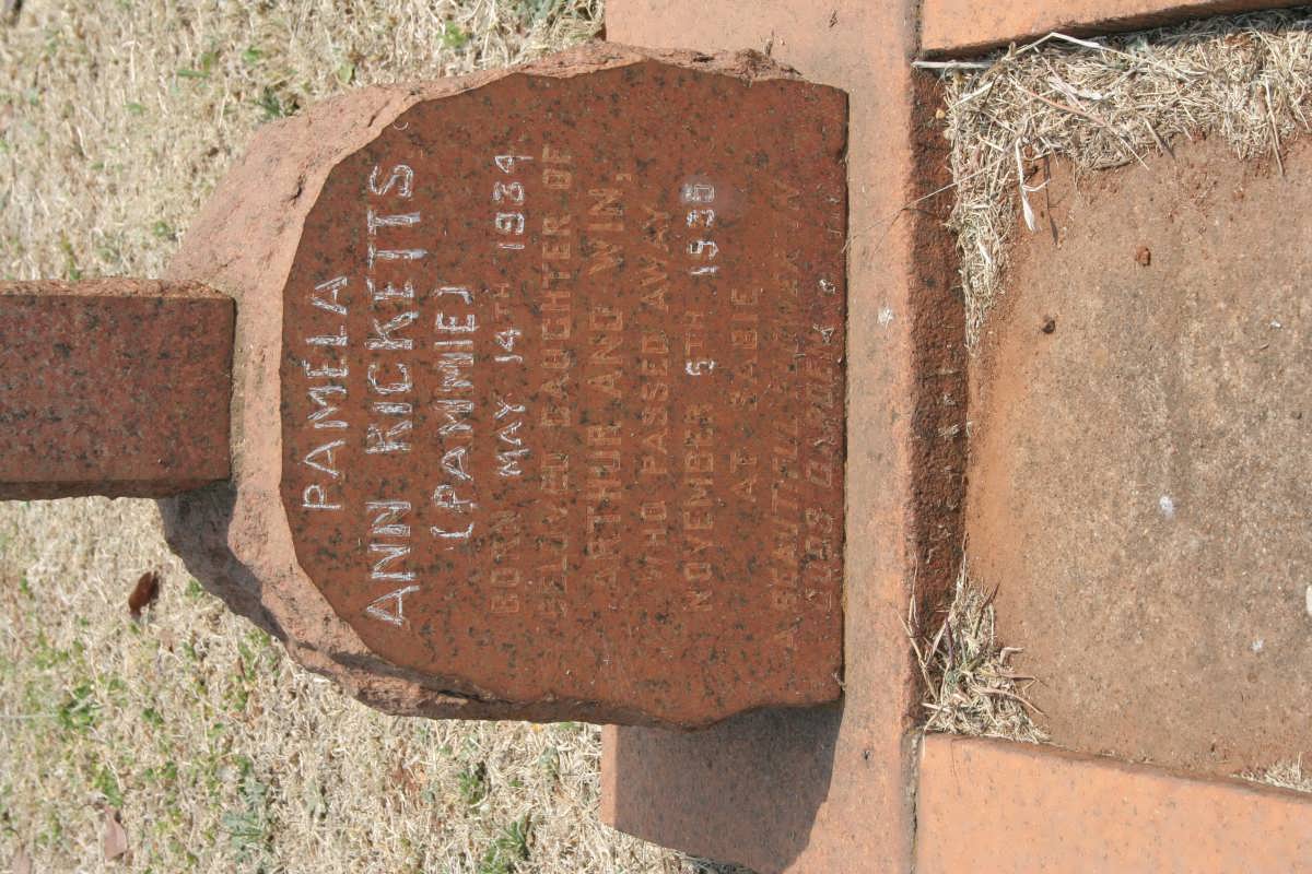 RICKETTS Pamela Ann 1934-1935