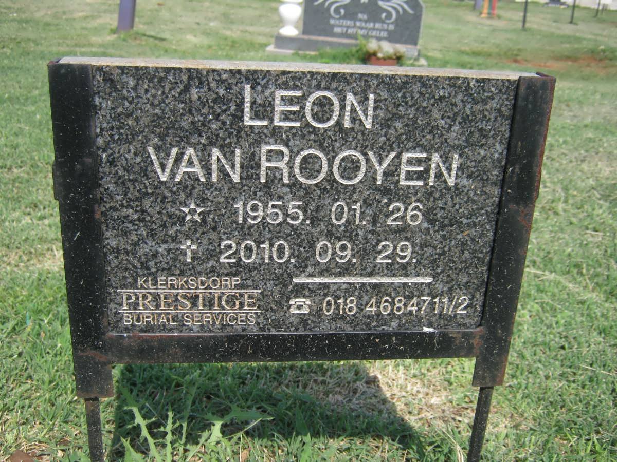 ROOYEN Leon, van 1955-2010