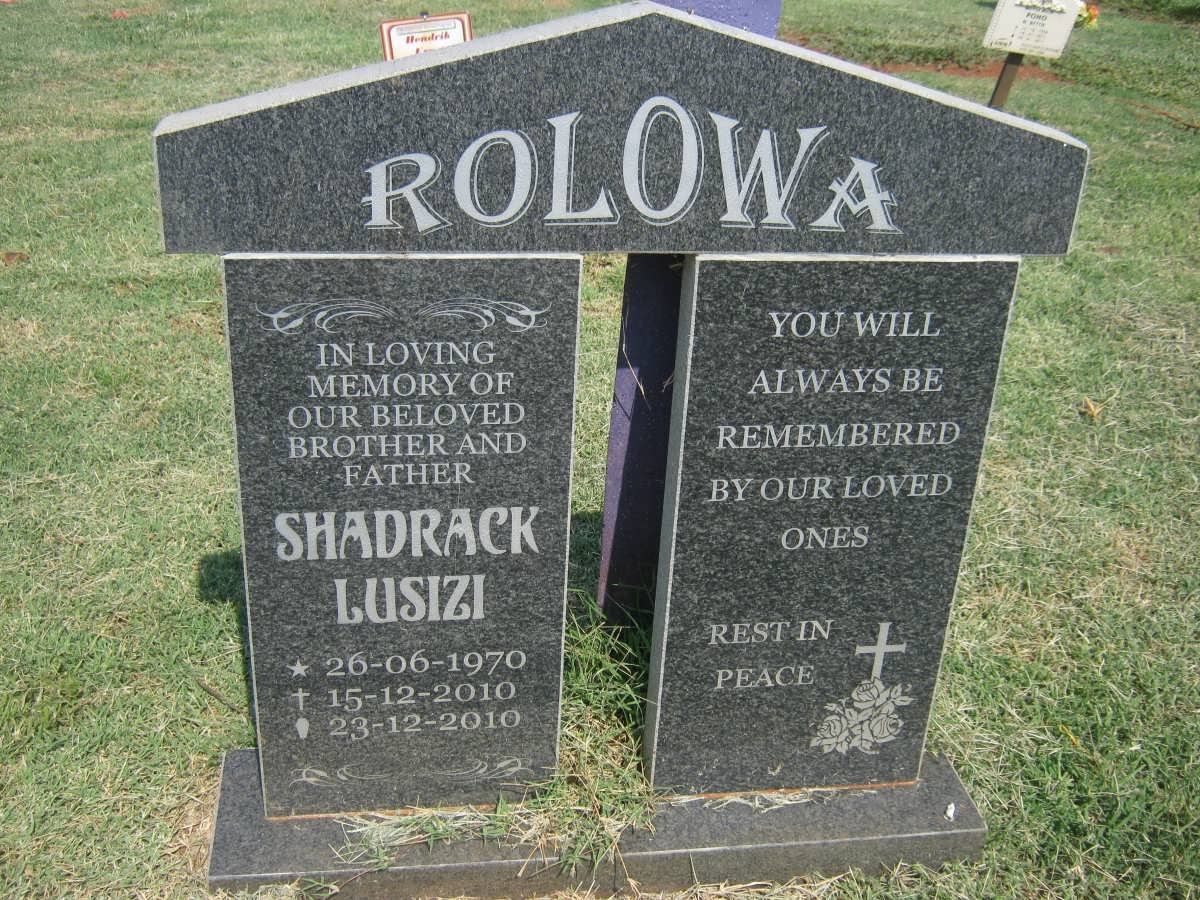 ROLOWA Shadrack Lusizi 1970-2010