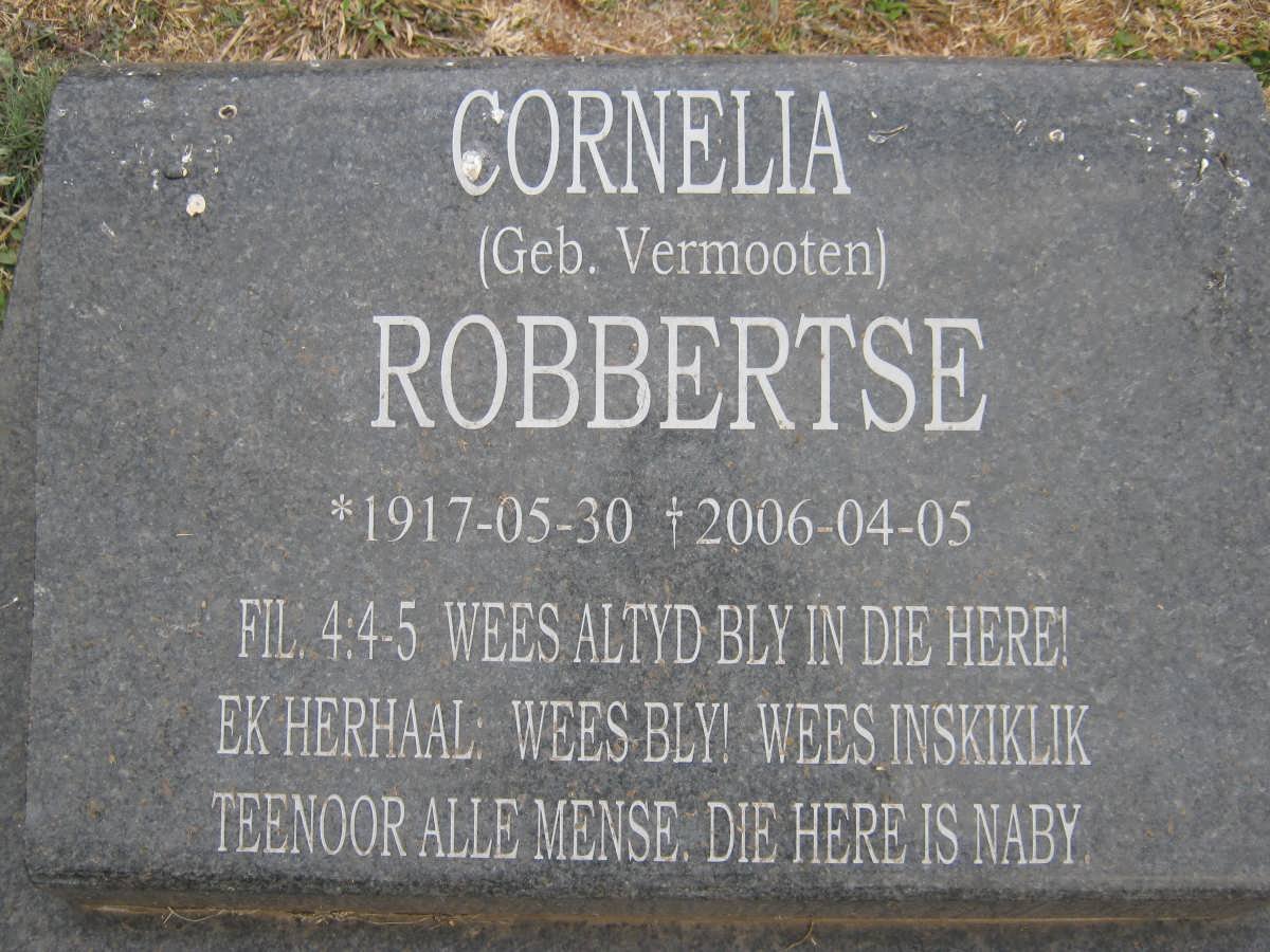 ROBBERTSE Cornelia nee VERMOOTEN 1917-2006