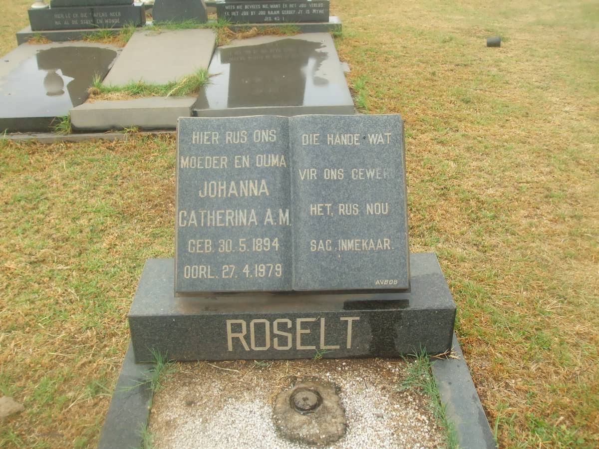 ROSELT Johanna Catherina A.M. 1894-1979