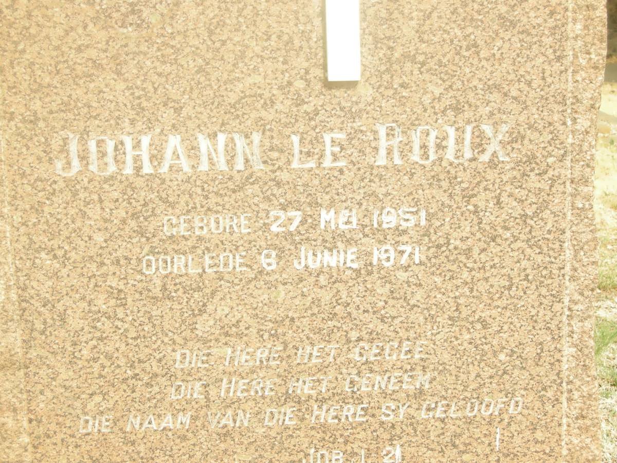 ROUX Johann, le 1951-1971