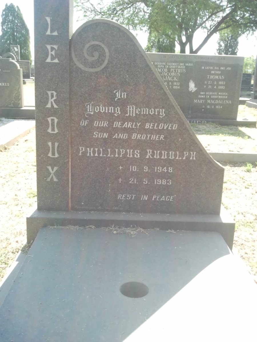 ROUX Phillipus Rudolph, le 1948-1983