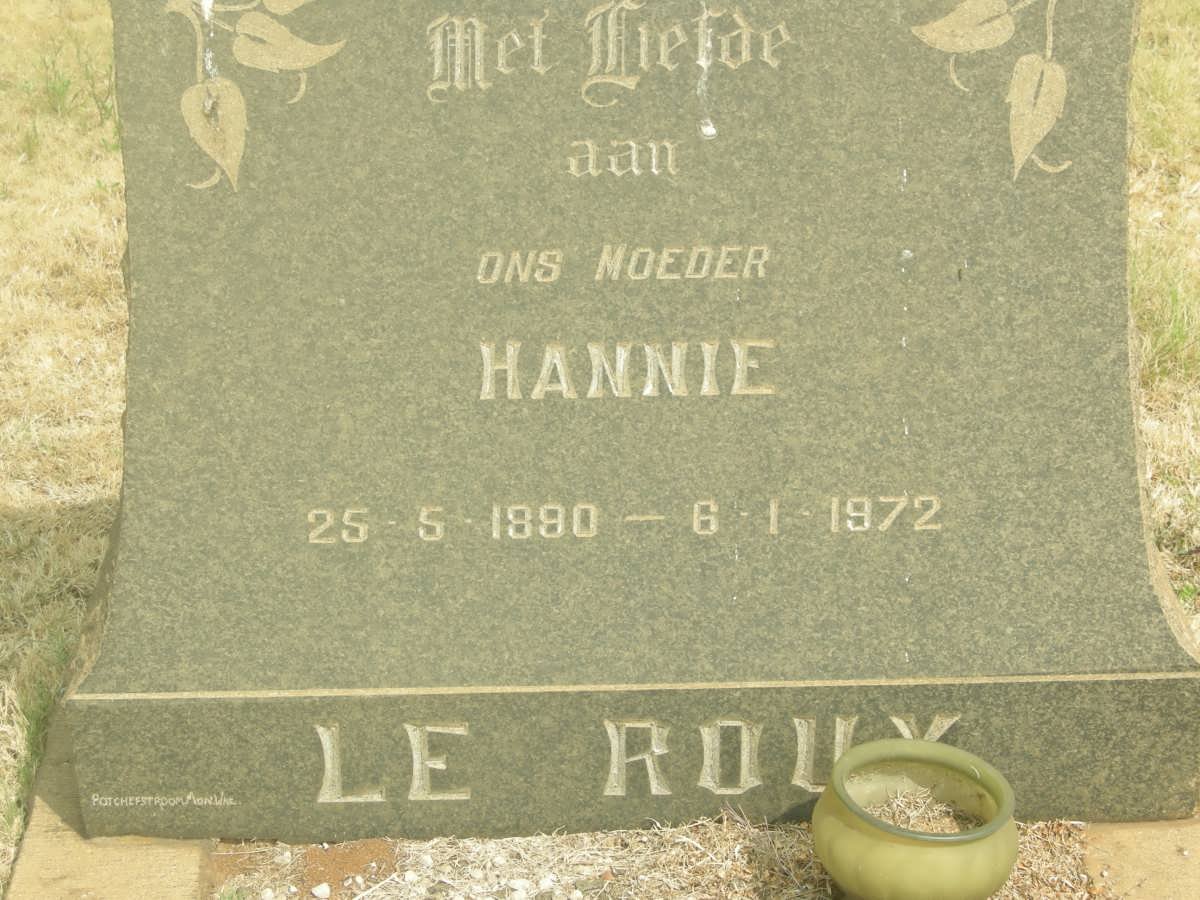 ROUX Hannie, le 1890-1972