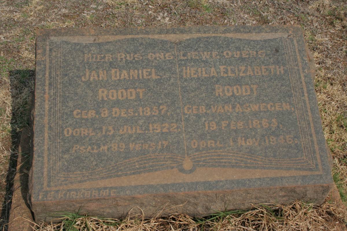 ROODT Jan Daniel 1857-1922 &amp; Heila Elizabeth VAN ASWEGEN 1863-1946