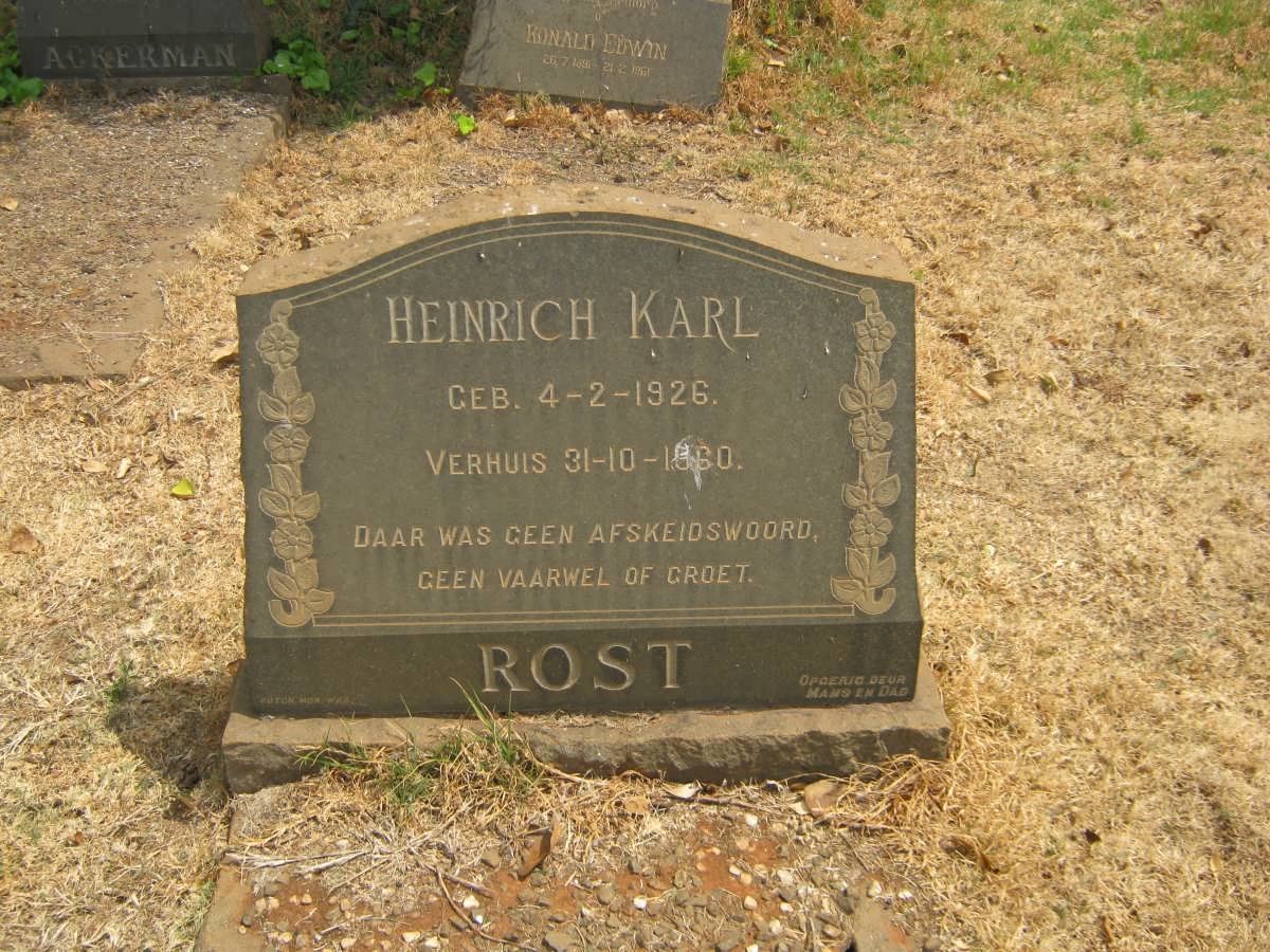 ROST Heinrich Karl 1926-1960