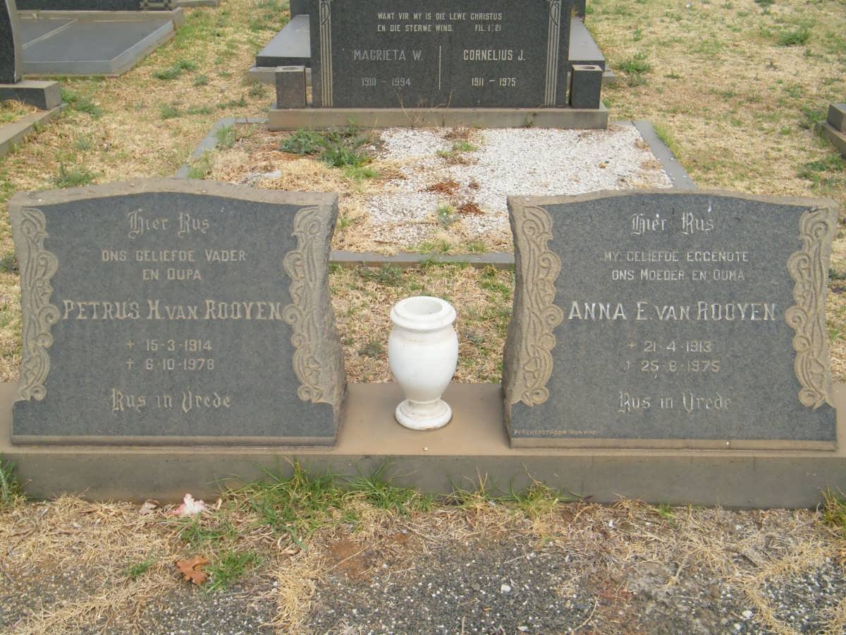 ROOYEN Petrus H., van 1914-1978 &amp; Anna E. 1913-1975