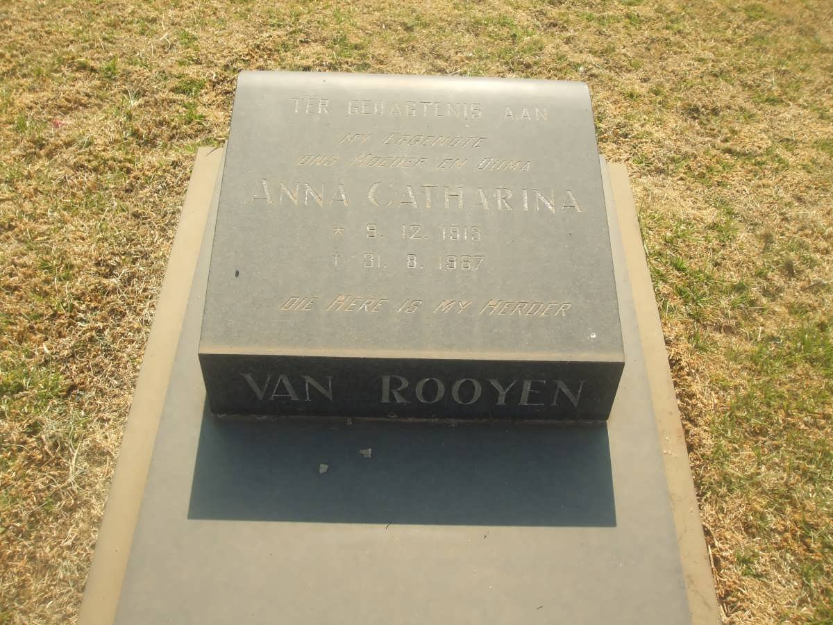ROOYEN Anna Catharina, van 1913-1987