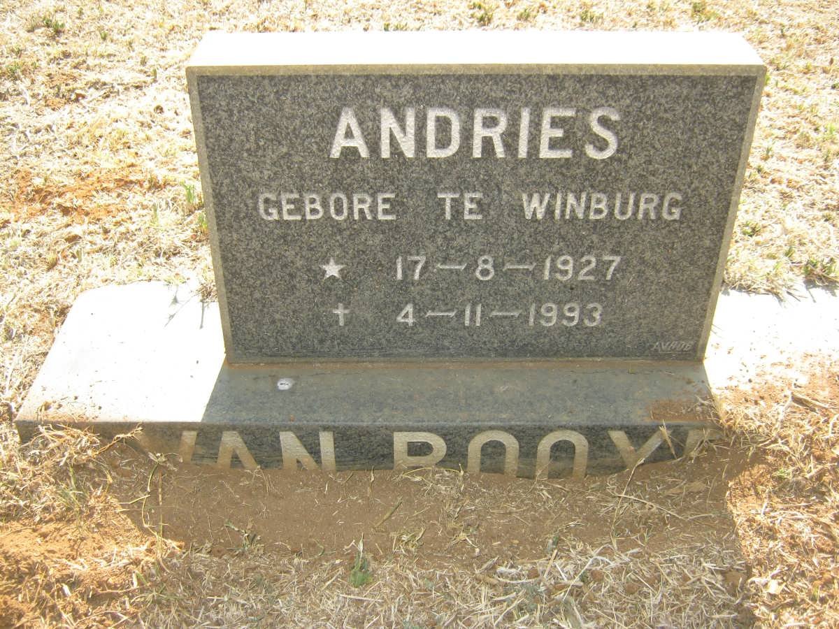 ROOYEN Andries, van 1927-1993