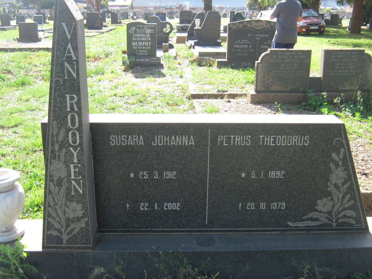 ROOYEN Petrus Theodorus, van 1892-1979 &amp; Susara Johanna 1912-2002
