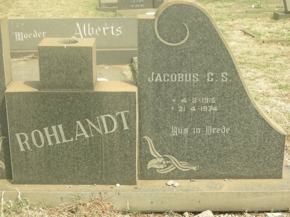 ROHLANDT Jacobus C.S. 1916-1974