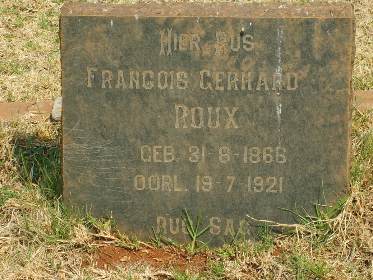 ROUX Francois Gerhard 1866-1921