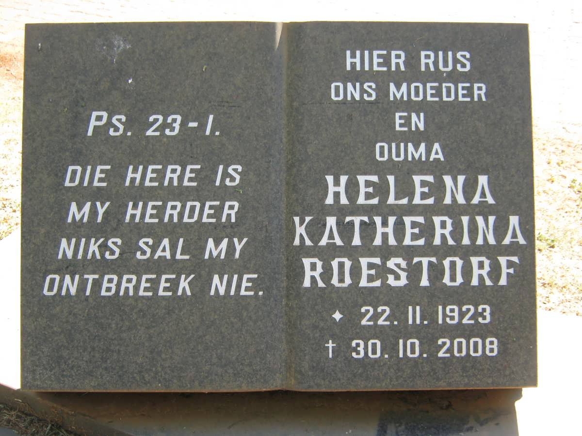 ROESTORF Helena Katherina 1923-2008