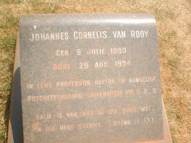 ROOY Johannes Cornelis van, 1890-1954