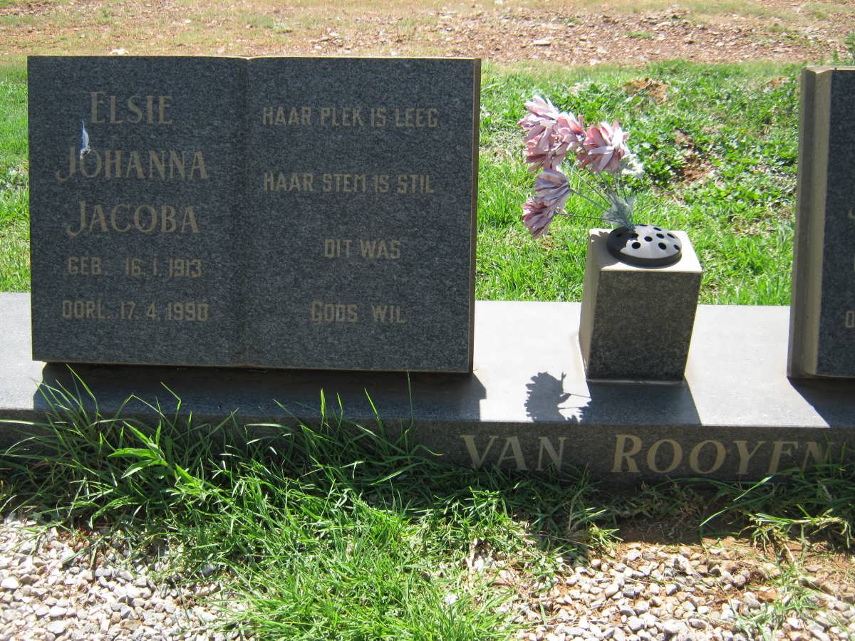 ROOYEN Elsie Johanna Jacoba, van 1913-1990