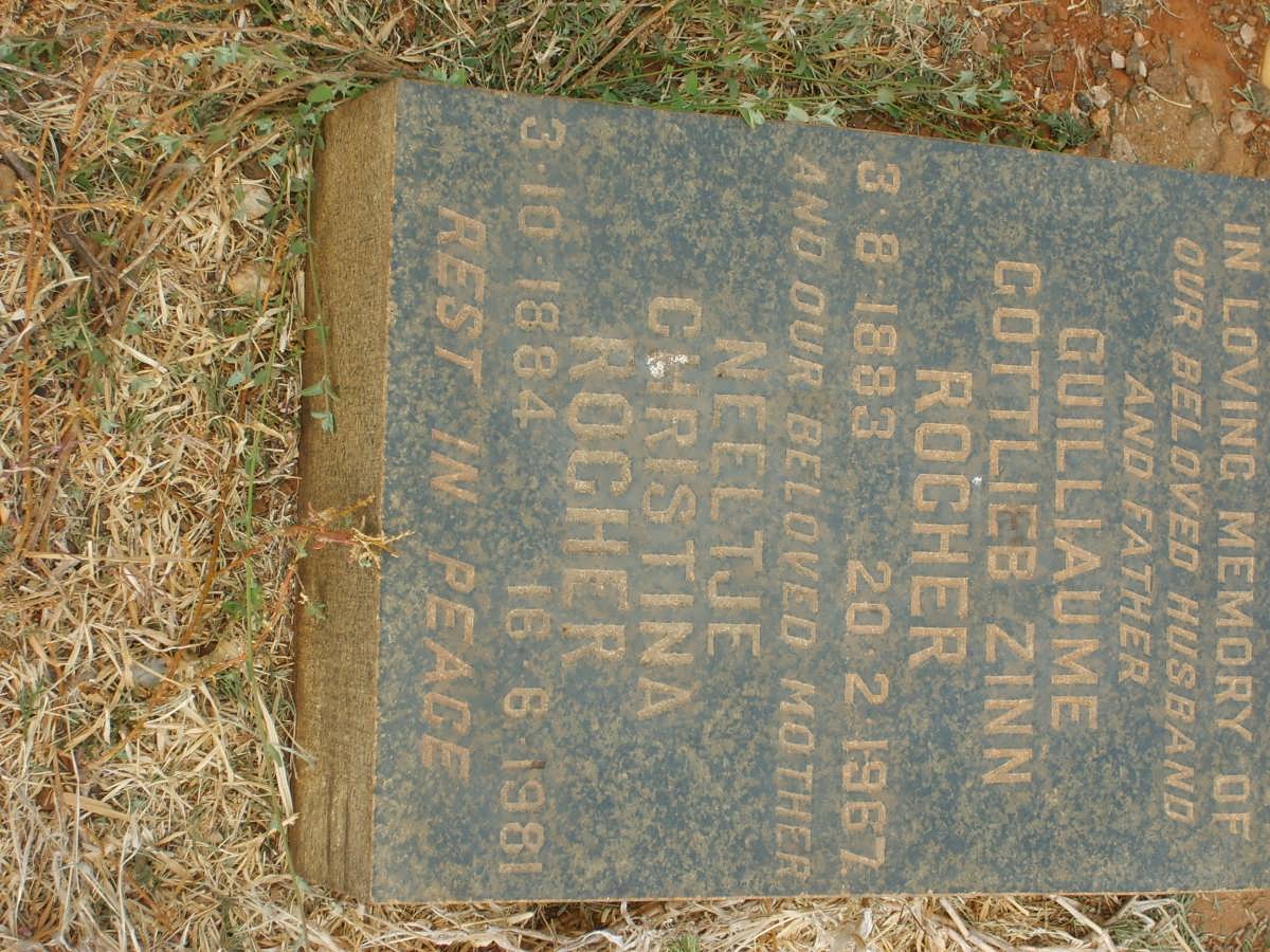 ROCHER Guilliaume Gottlieb Zinn 1883-1967 &amp; Neeltje Christina 1884-1981