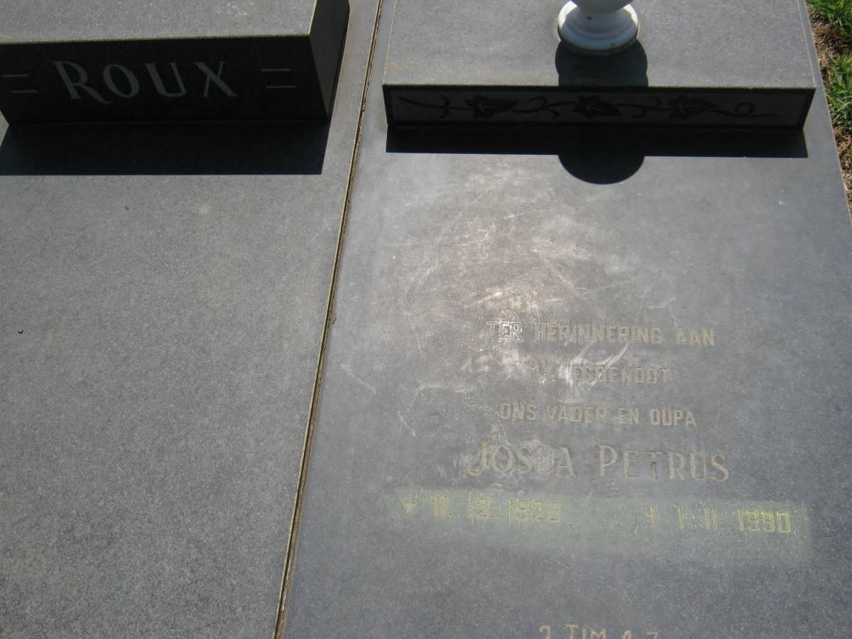 ROUX Josia Petrus 1921-1990