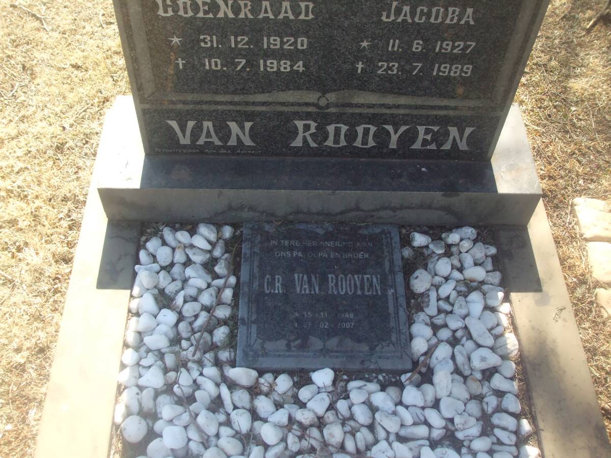 ROOYEN Johan Coenraad, van 1920-1984 &amp; Wilhelmina Jacoba 1927-1989 :: VAN ROOYEN C.R. 1948-2007