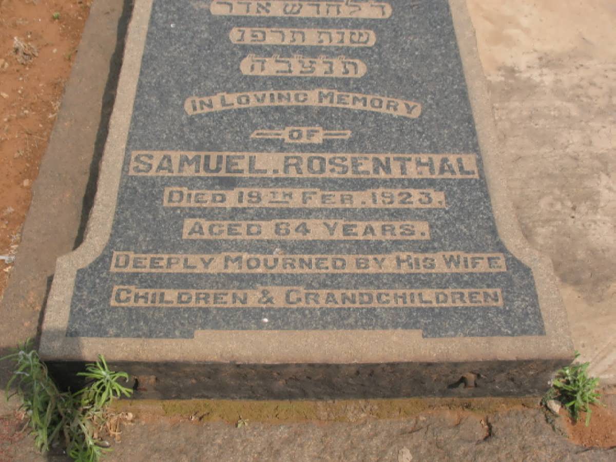 ROSENTHAL Samuel -1923