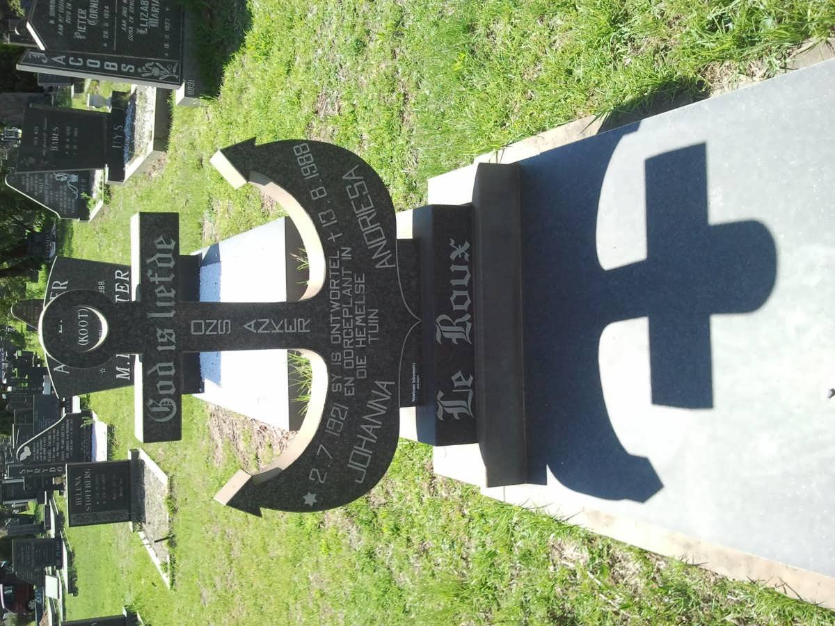ROUX Johanna Andriesa, le 1921-1988