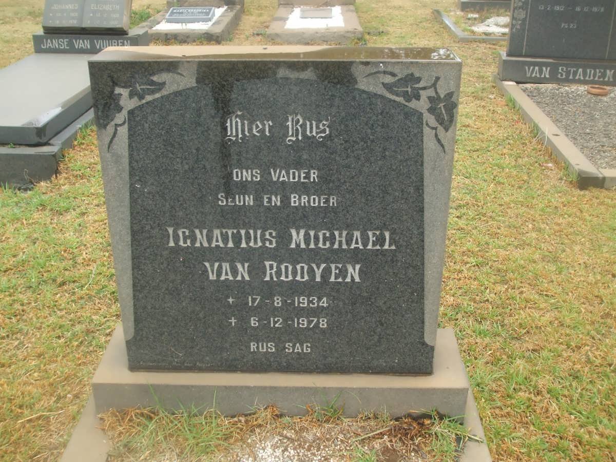ROOYEN Ignatius Michael, van 1934-1978