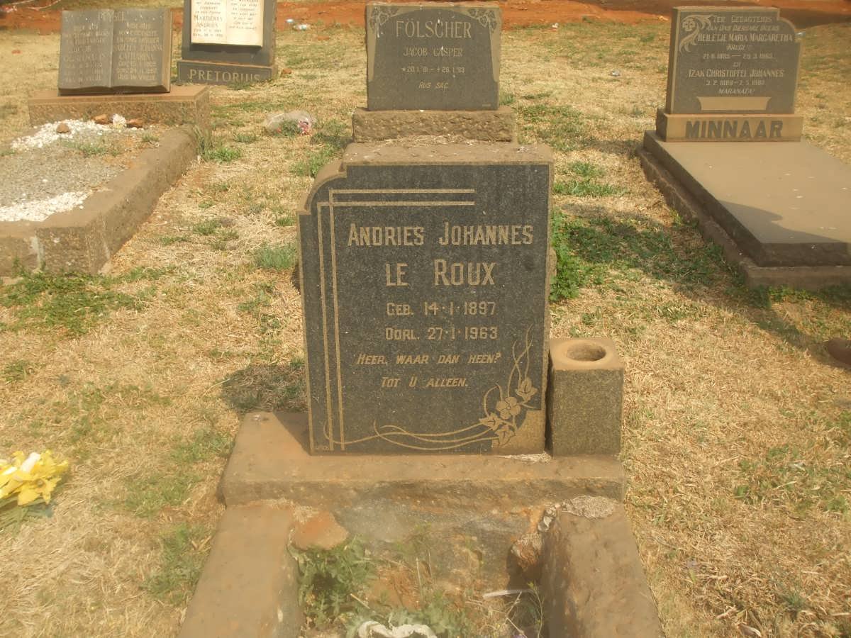 ROUX Andries Johannes, le 1897-1963