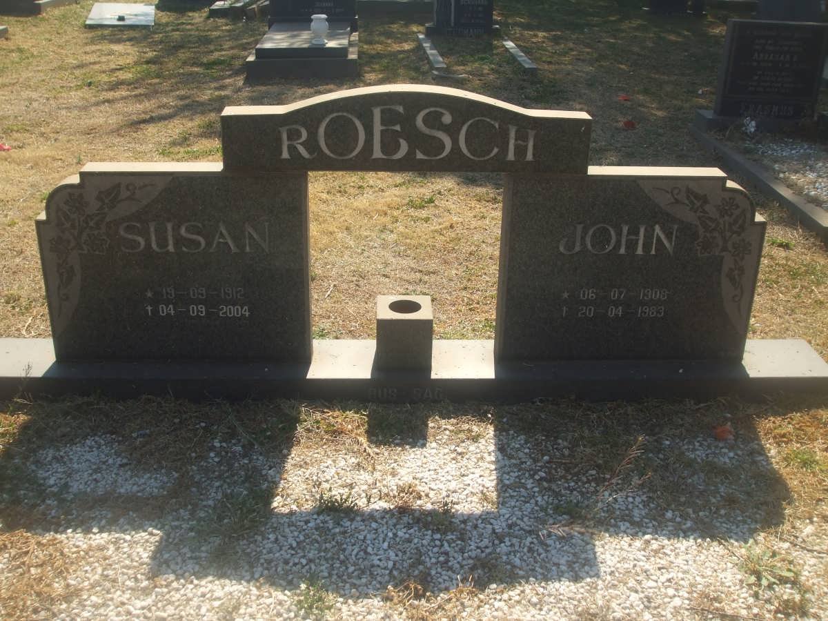 ROESCH John 1908-1983 &amp; Susan 1912-2004