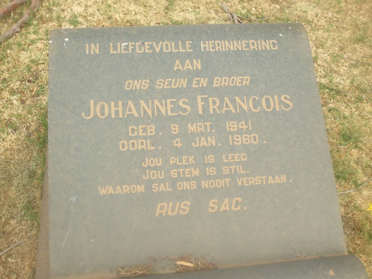 ROELOFSE Johannes Francois 1941-1960