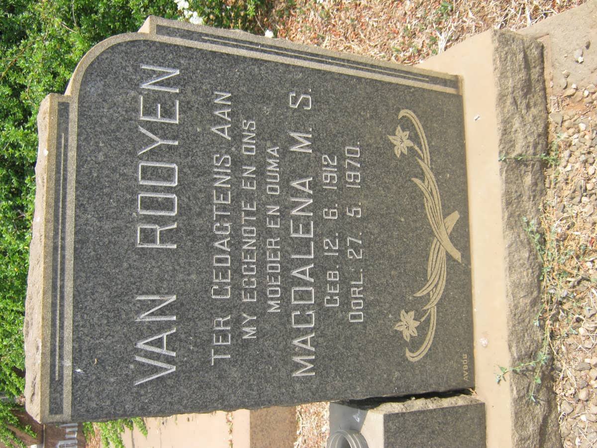 ROOYEN Magdalena M.S., van 1912-1970