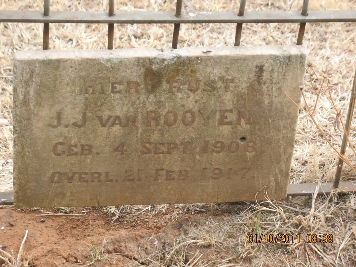 ROOYEN J.J., van 1908-1917
