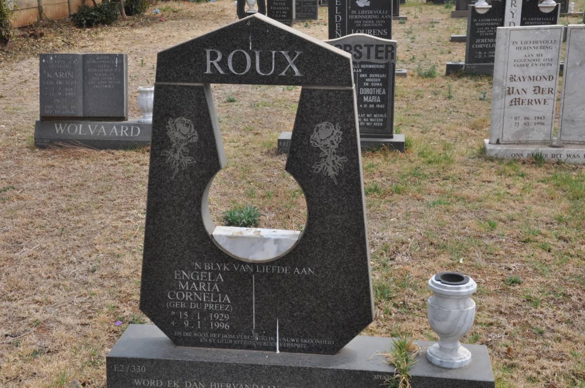 ROUX Engela Maria Cornelia nee DU PREEZ 1929-1996