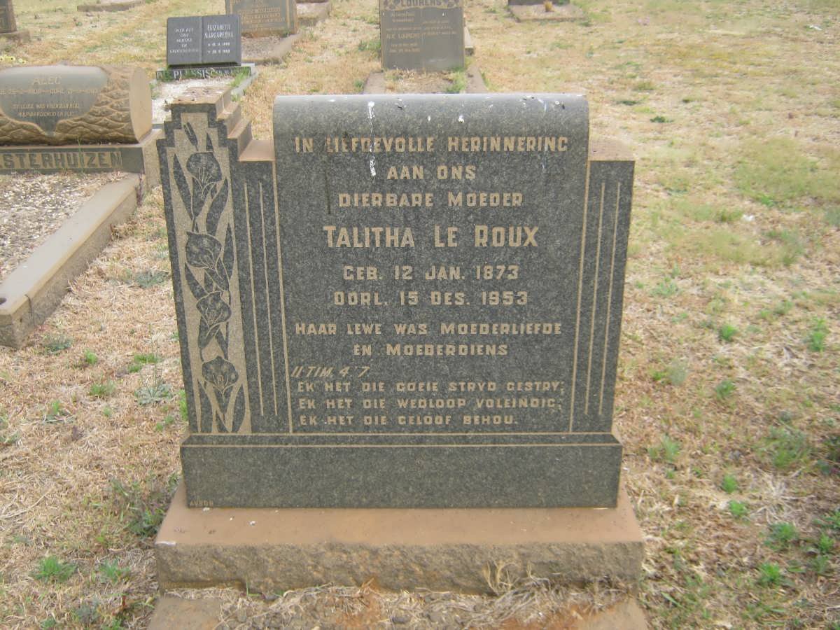 ROUX Talitha, le 1873-1953