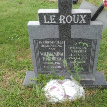 ROUX Wilhelmina Hendrika, le 1965-2007