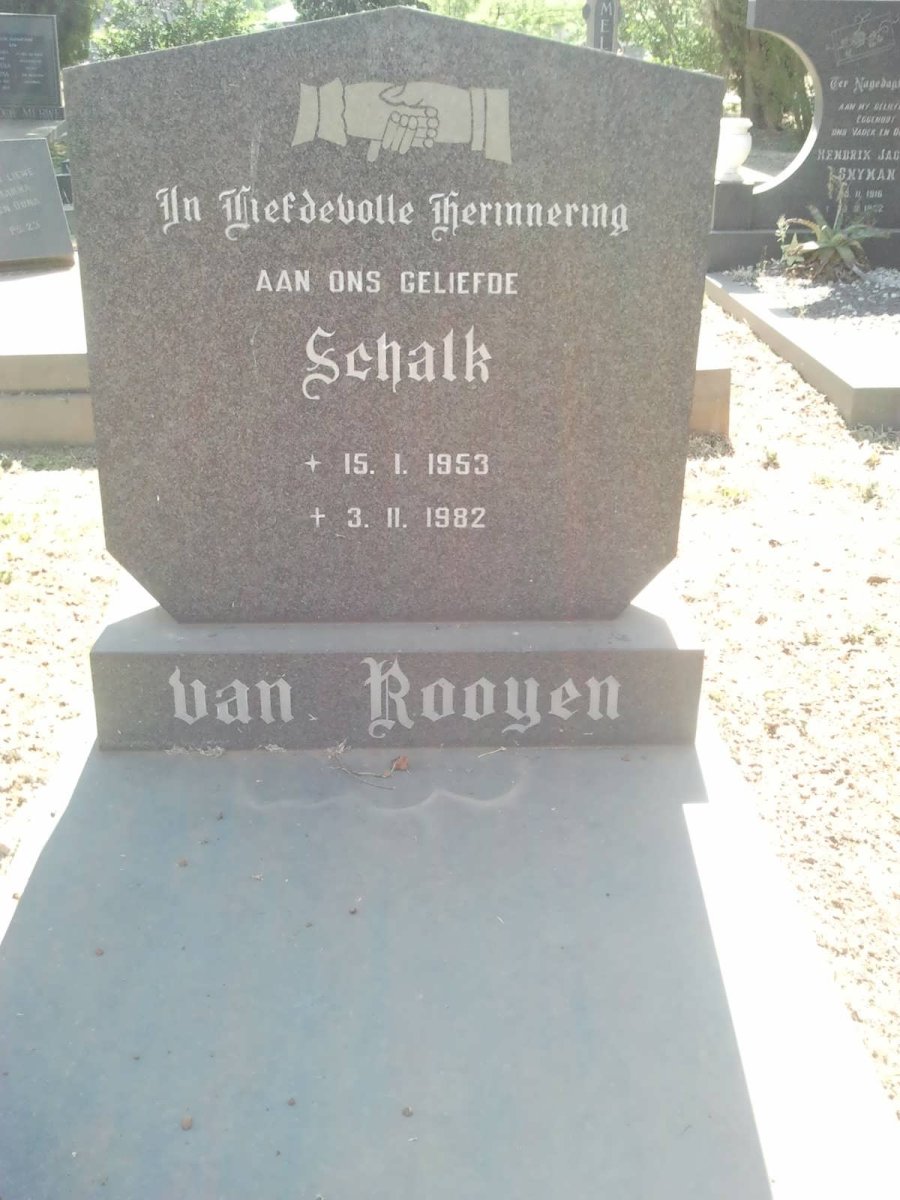 ROOYEN Schalk, van 1953-1982