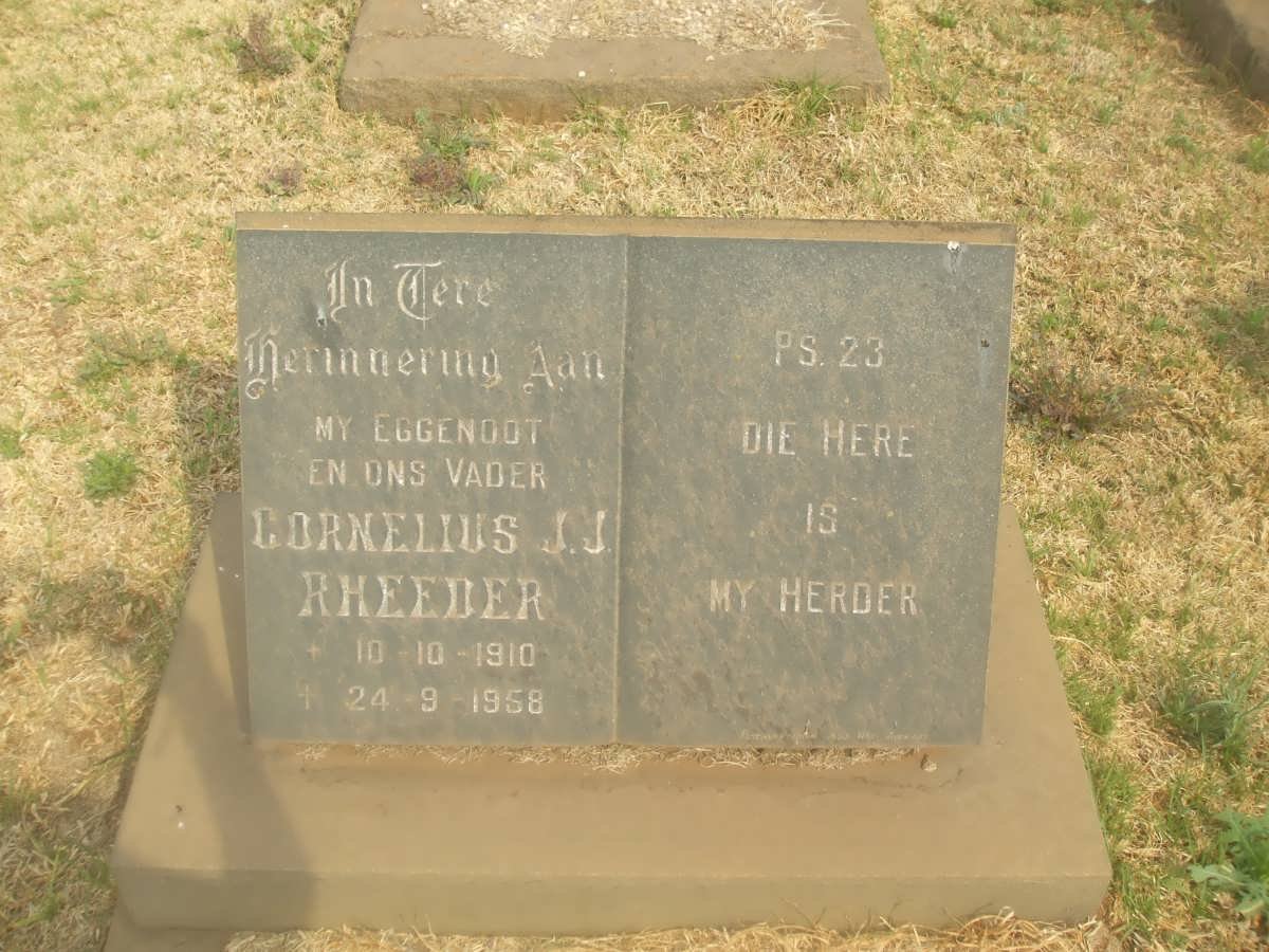 RHEEDER Cornelius J.J. 1910-1958