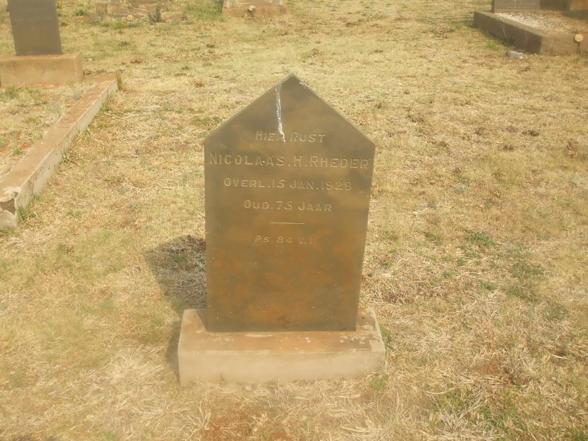 RHEDER Nicolaas H. -1929