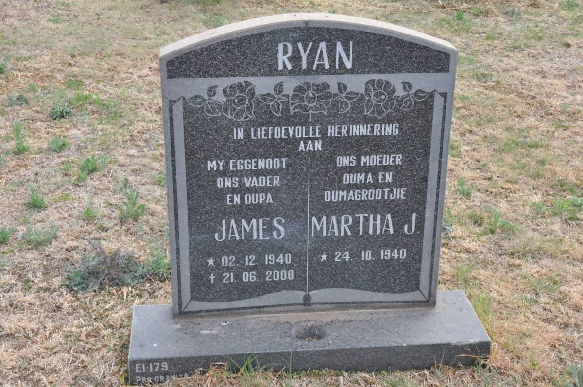 RYAN James 1940-2000 &amp; Martha J. 1940-