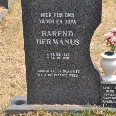 SWART Barend Hermanus 1943-1991