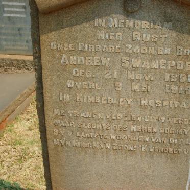 SWANEPOEL Andrew 1891-1919